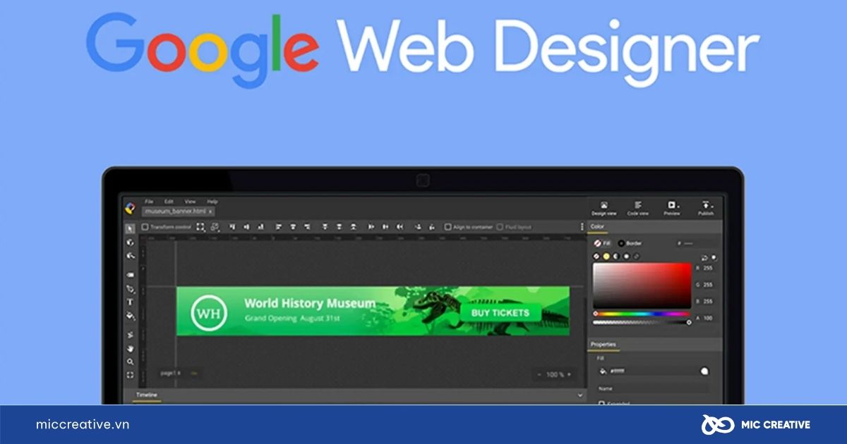Công cụ miễn phí Google Web Designer