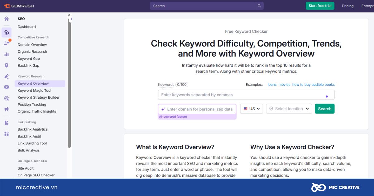 các loại từ khóa trong seo
