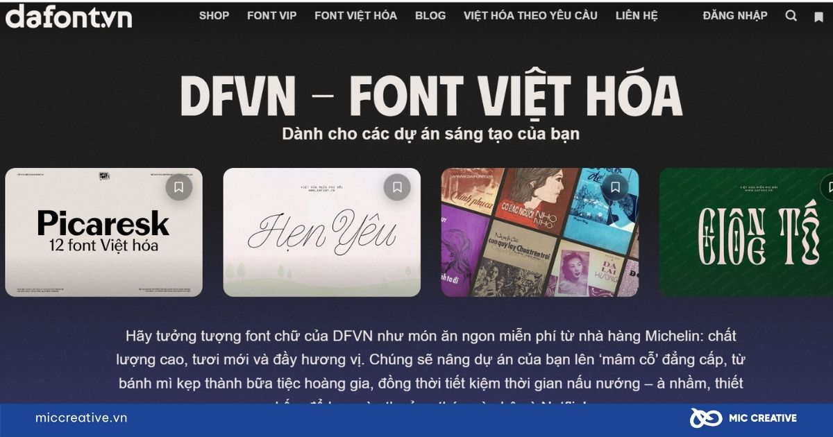 Dafont.vn là một trong những kho font được sử dụng nhiều nhất 
