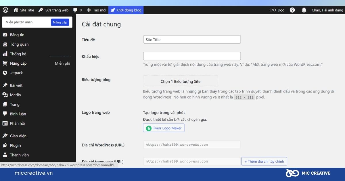 Đặt tên cho Website của bạn 