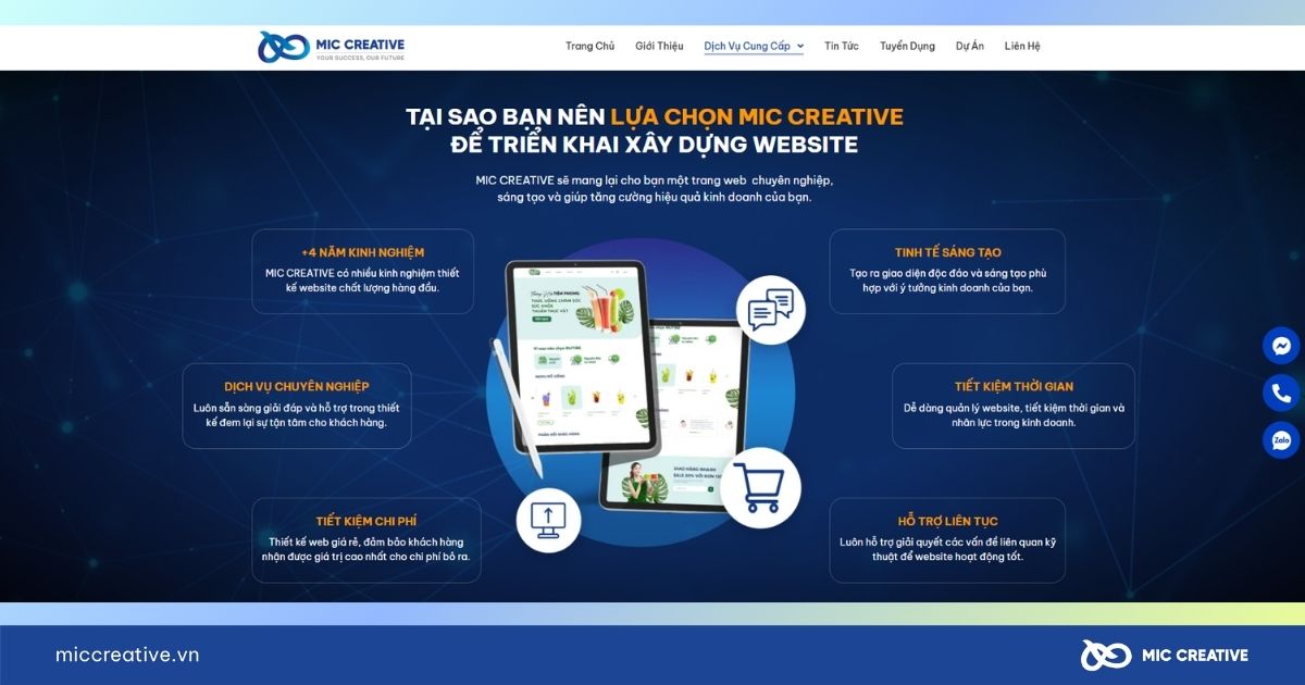 Dịch vụ thiết kế website đa ngôn ngữ tại MIC Creative 