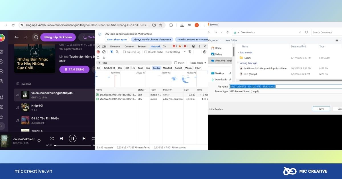 Download video với tính năng DevTools