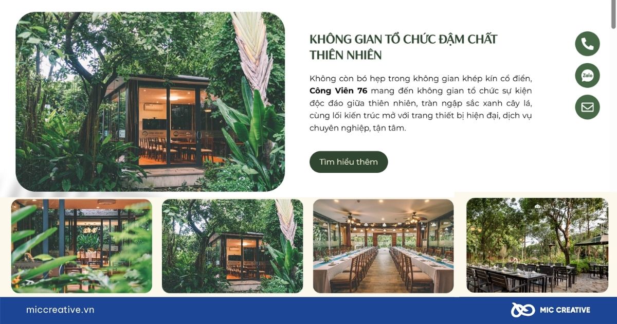 Dự án thiết kế Website Công viên 76