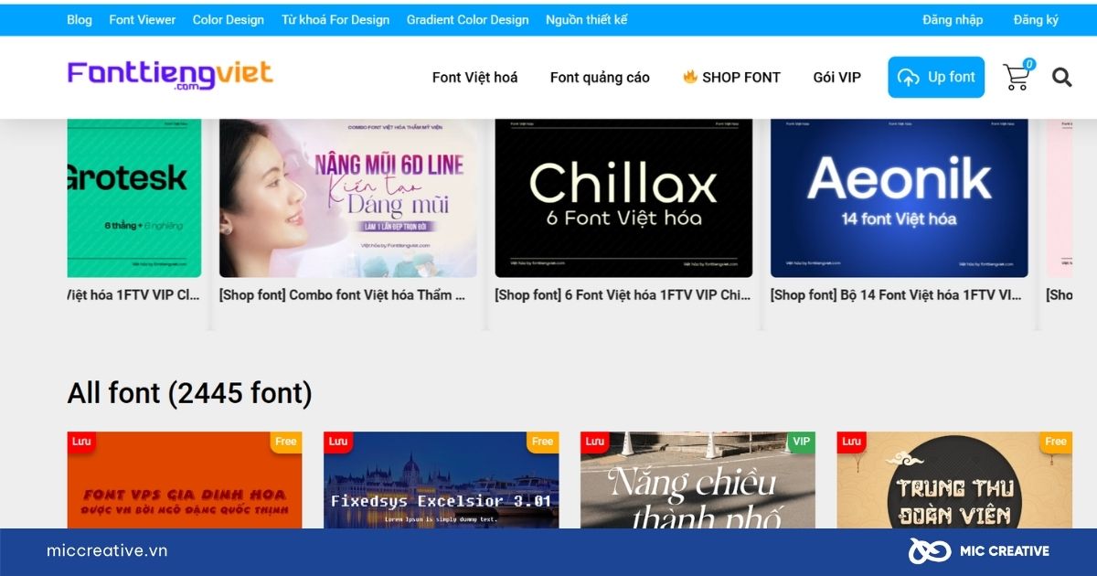 Font Tiếng Việt tập trung hoàn toàn vào font chữ Việt hóa