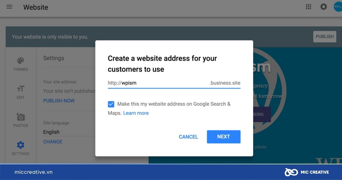 cách tạo web miễn phí trên google