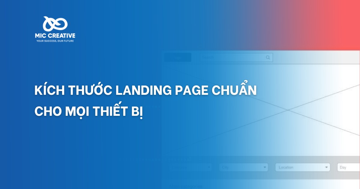 kích thước landing page
