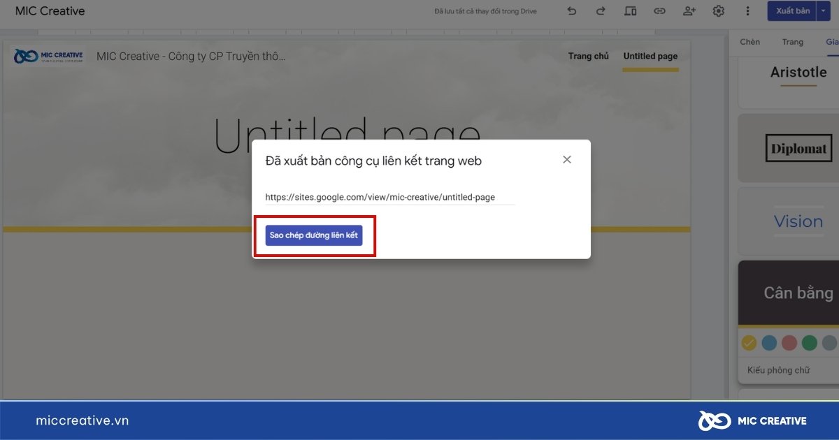 cách tạo web miễn phí trên google