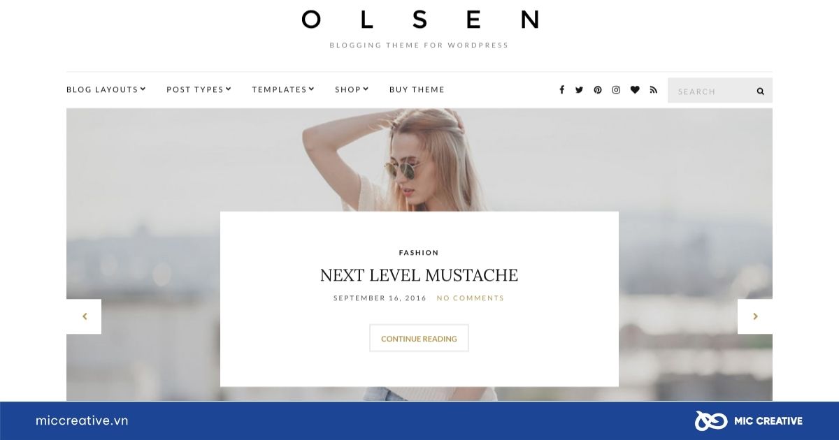 Theme WordPress Olsen Light