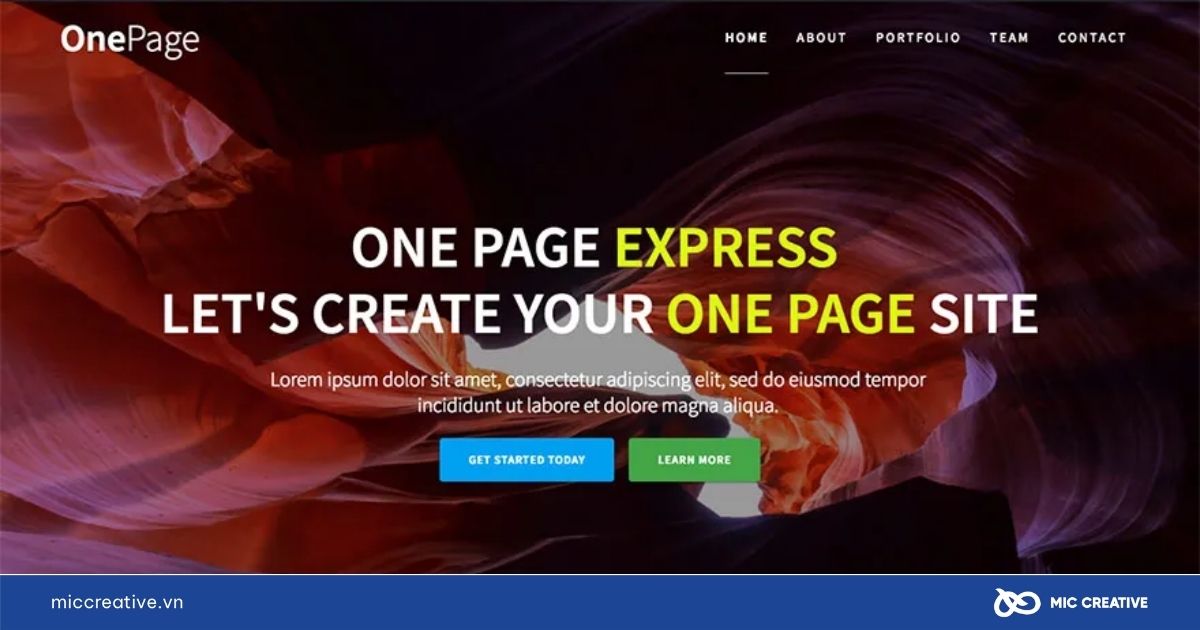 Theme WordPress One Page Express 