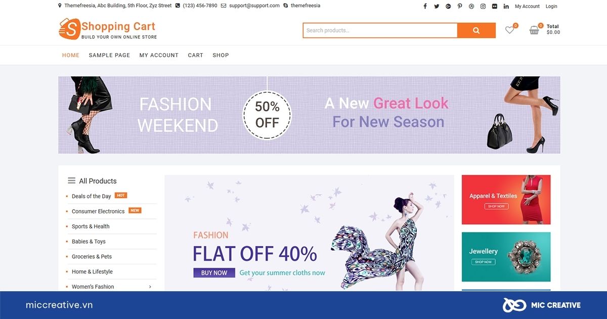 Theme WordPress ShoppingCart