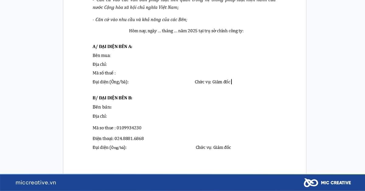 hợp đồng thiết kế website