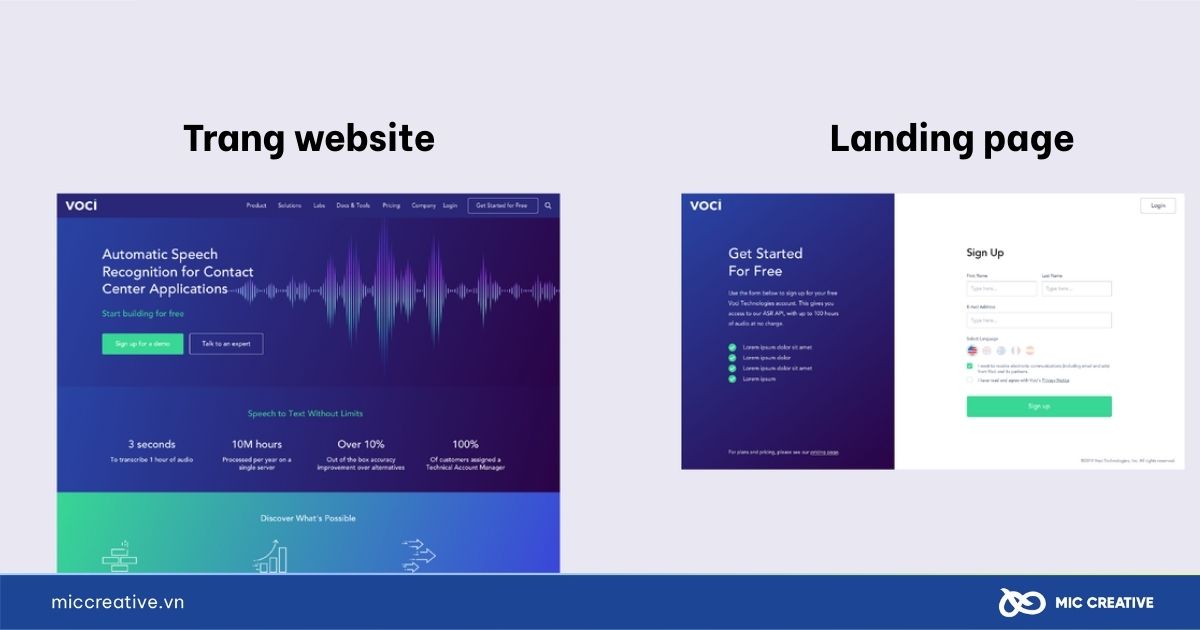 landing page là gì