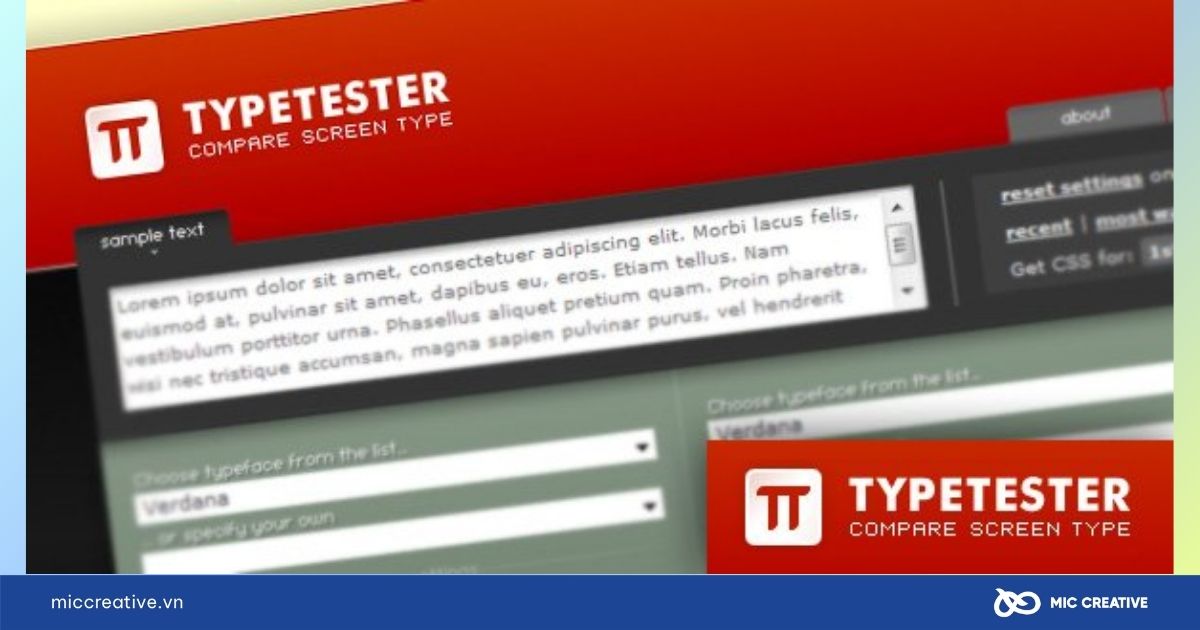Web giúp so sánh trực quan hiệu quả TypeTester