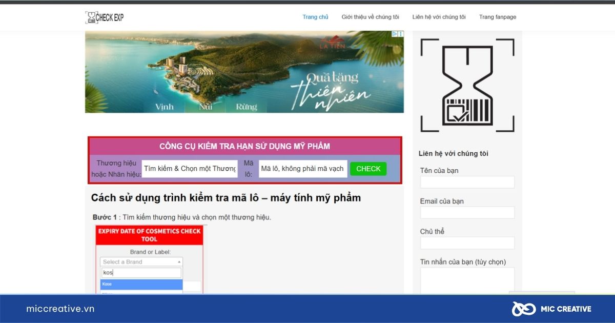 web check nước hoa chính hãng