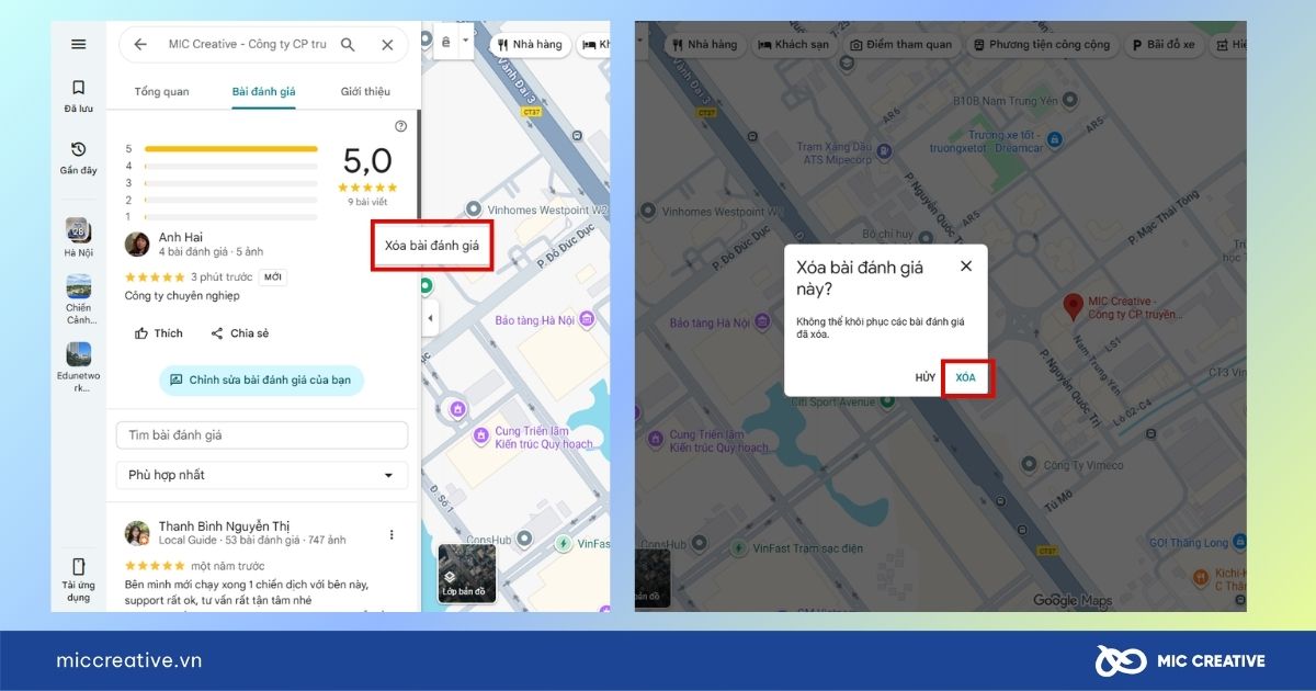 cách đánh giá 5 sao trên google