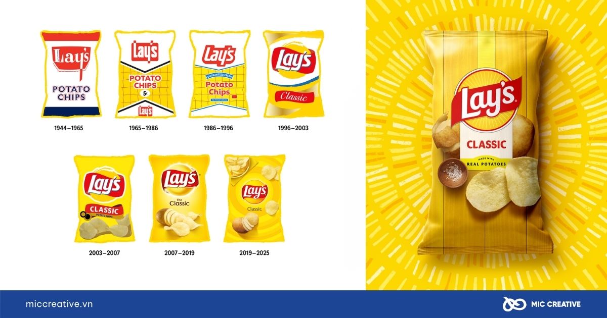 Biểu tượng mặt trời của Lay's được tinh giản và làm mềm hơn