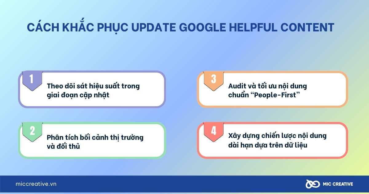 Cách khắc phục update Google helpful content