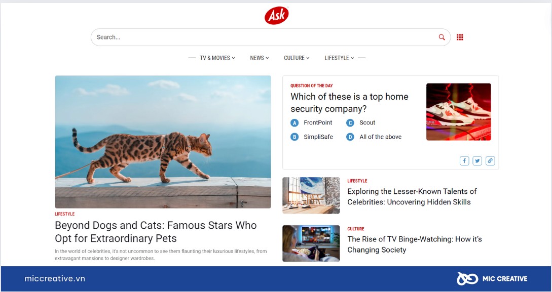 Các công cụ tìm kiếm phổ biến