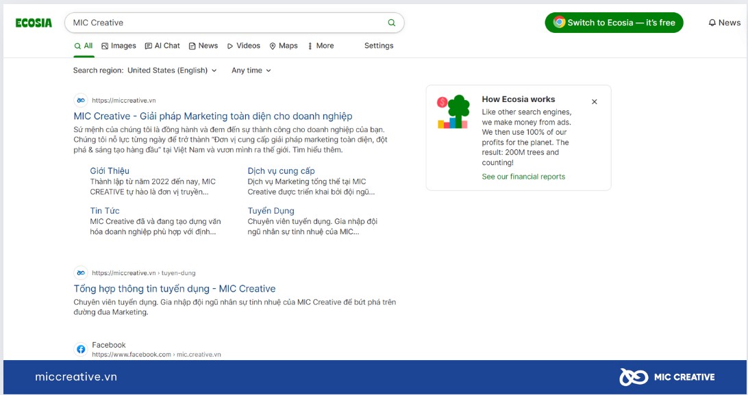 Các công cụ tìm kiếm phổ biến