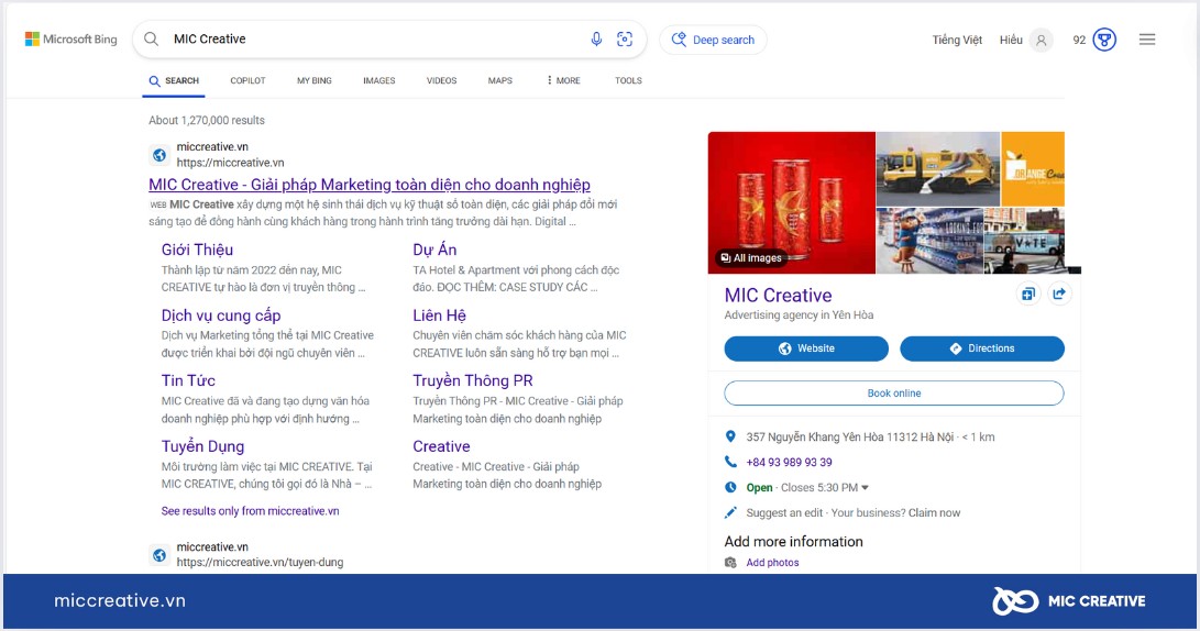 Các công cụ tìm kiếm phổ biến