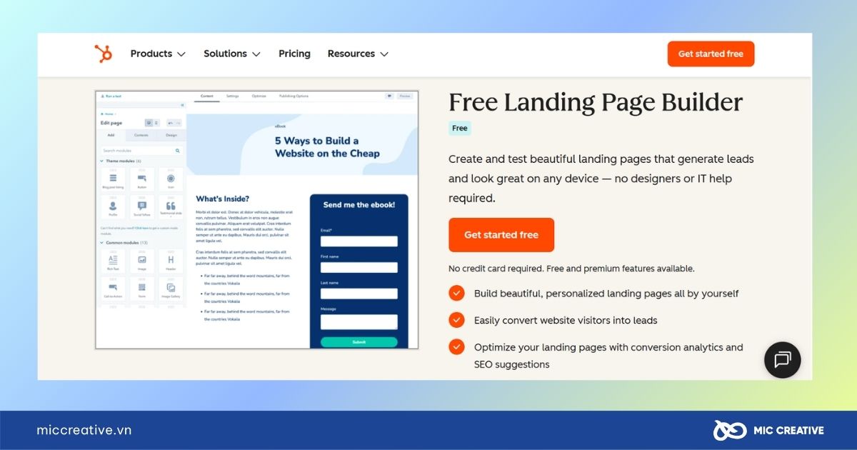 tạo landing page miễn phí
