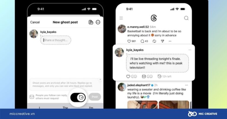 Threads ra mắt Ghost Posts, bắt kịp với trải nghiệm tạm thời