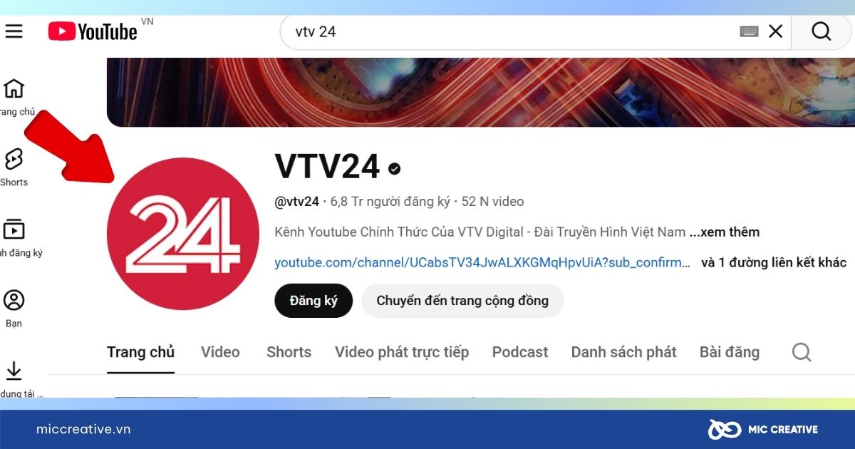 Ảnh đại diện đóng vai trò định vị kênh trong tâm trí người xem 
