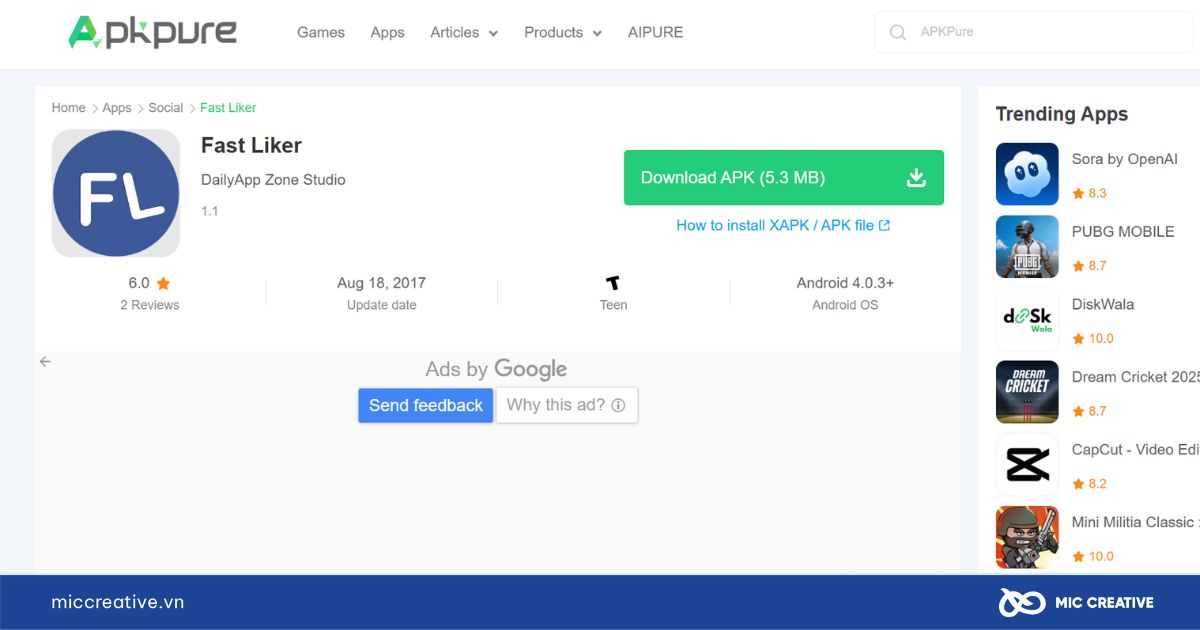 app tăng like facebook cá nhân miễn phí