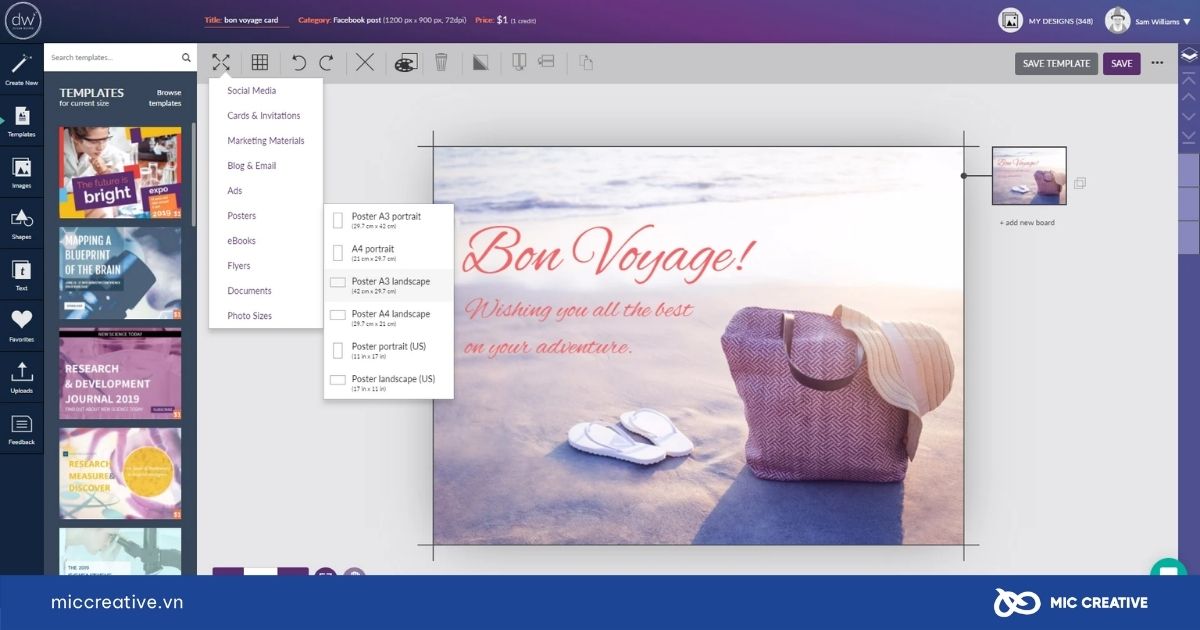 Design Wizard hỗ trợ tạo banner chuyên nghiệp