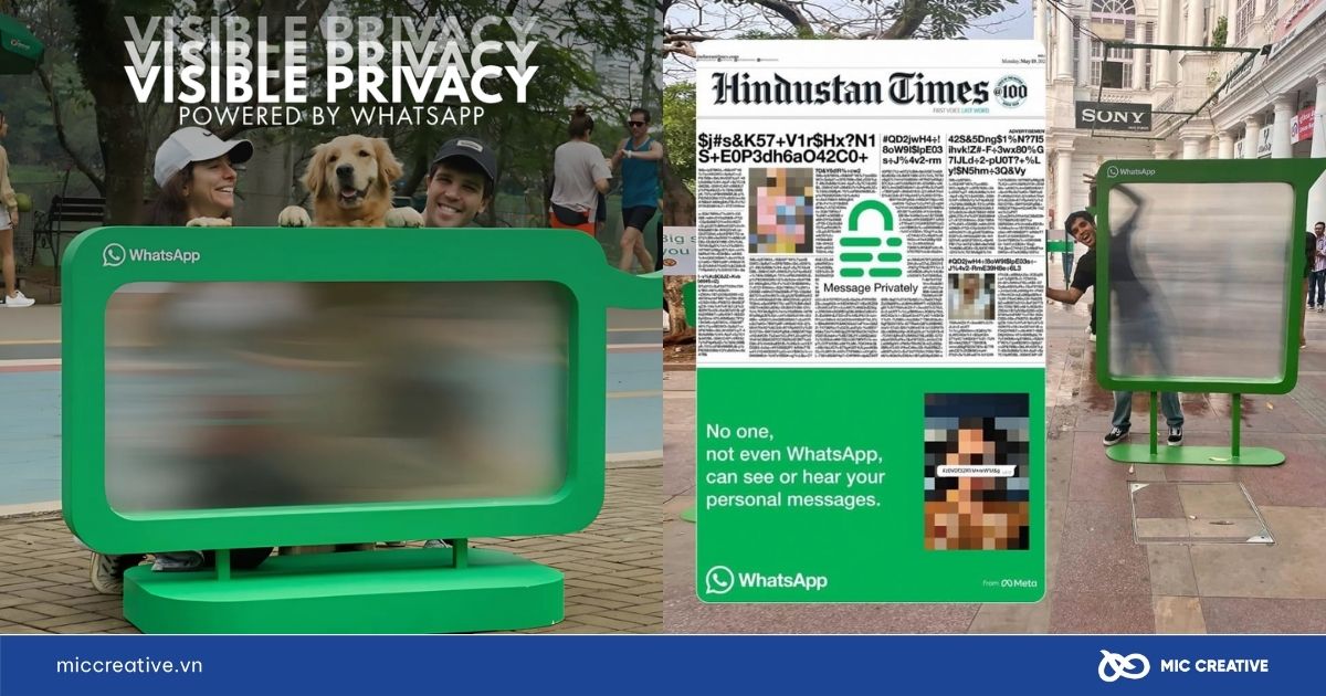 chiến dịch OOH Not even WhatsApp