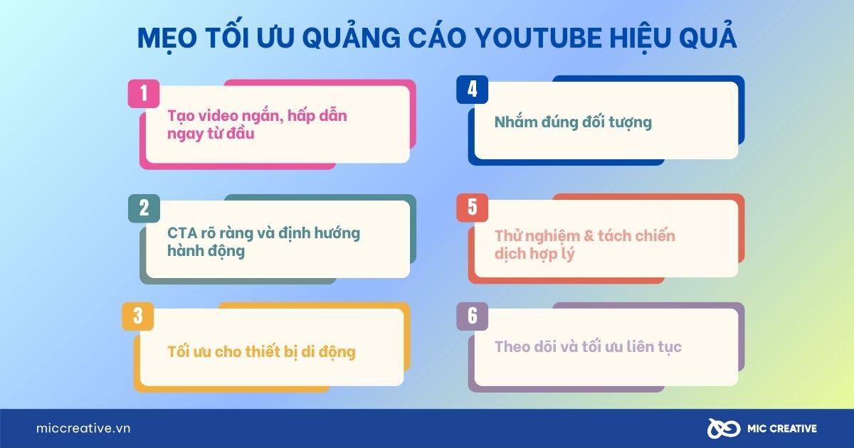 Mẹo tối ưu quảng cáo youtube hiệu quả