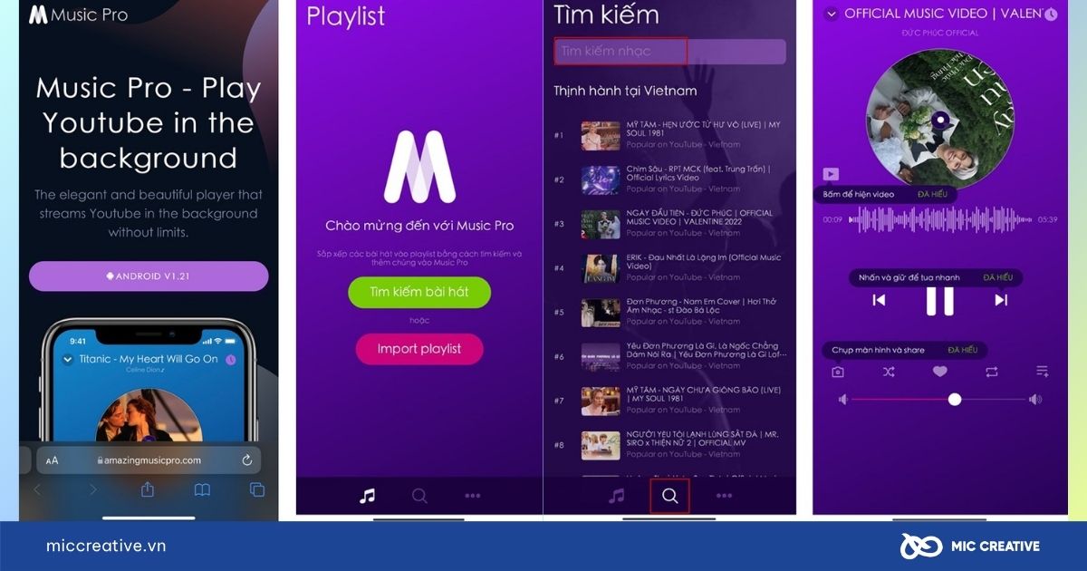 Music Pro được người dùng Android yêu thích khi xem youtube không quảng cáo