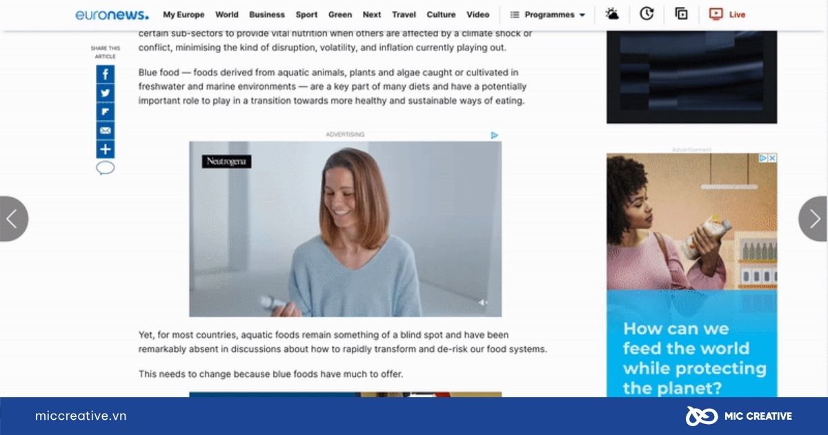 Out-stream Ads là video quảng cáo xuất hiện ngoài YouTube