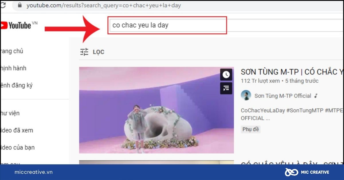 Tìm kiếm và Mở video của bạn