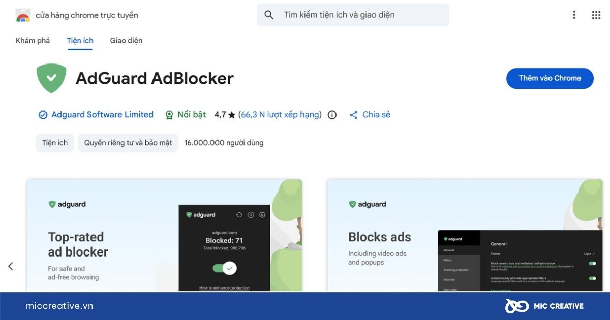 Chọn thêm vào Chrome và cấp quyền hoạt động