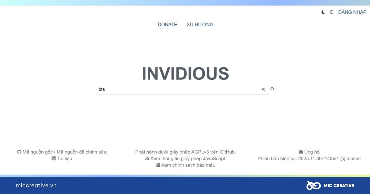Truy cập webYouTube thay thế