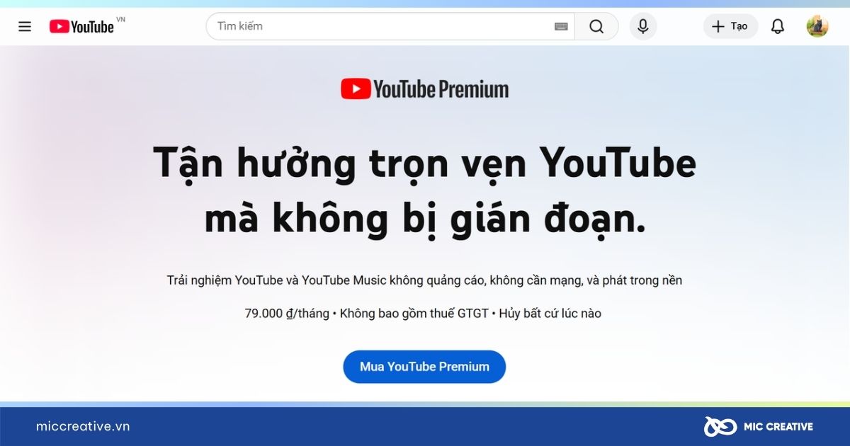 Truy cập YouTube Premium